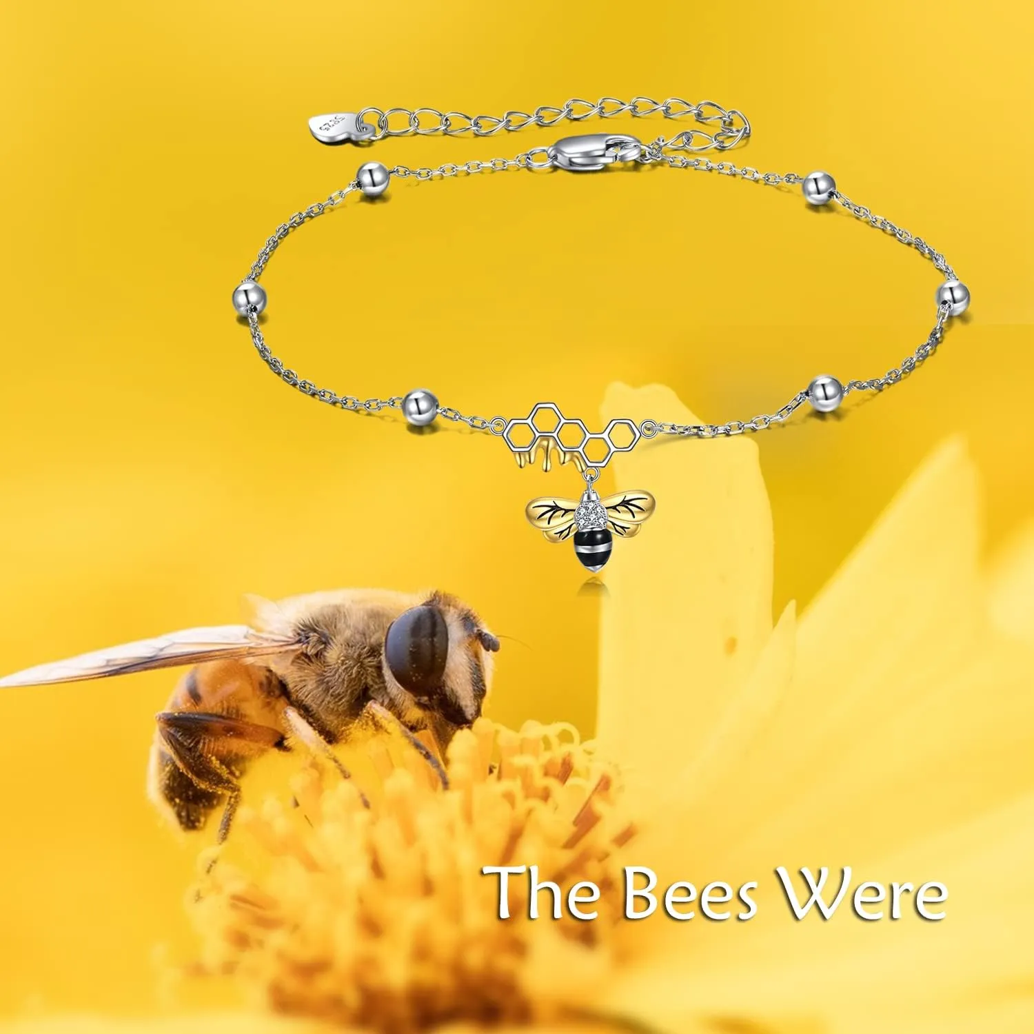 YAFEINI Anklet Bracelets for Women Girls Sterling Silver Hummingbird/Dragonfly/Butterfly Link Chain Anklets Jewelry Gifts