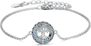 YFN Anklets Bracelet for Women Sterling Silver Butterfly Heart Tree Hummingbird Cardinal Anklet Charm Chain Bracelet Beach Foot Jewelry for Women